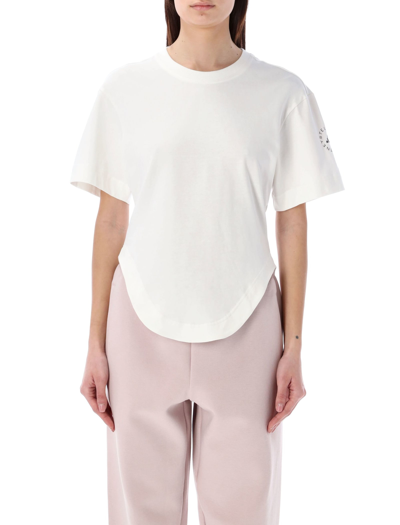 Shop Adidas By Stella Mccartney T-shirt Round End In Bianco