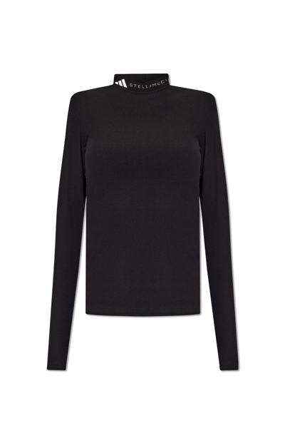 Shop Adidas By Stella Mccartney Top With Cut-outs In Nero