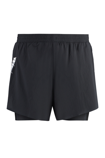 Shop Y-3 Techno Fabric Bermuda-shorts In Nero