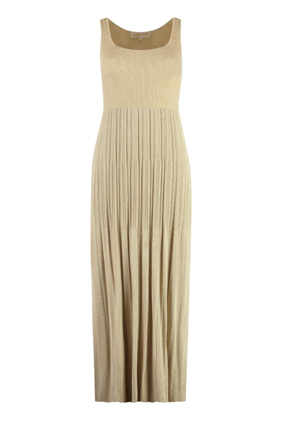 Shop Michael Michael Kors Lurex Knit Dress In Oro