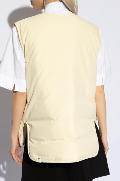 Shop Jil Sander Down Vest In Beige