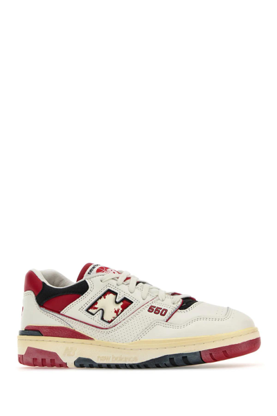 Shop New Balance Multicolor Leather 550 Sneakers In Rosso