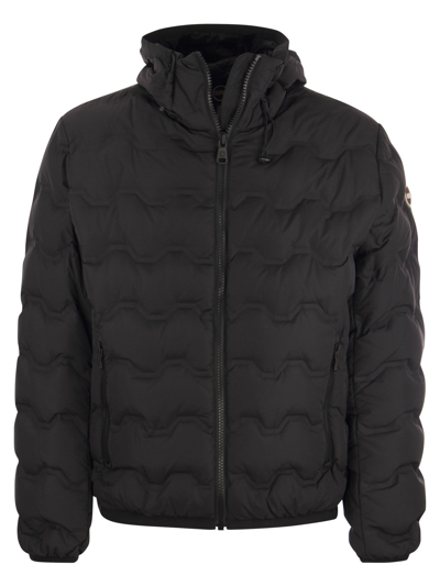 Shop Colmar Uncommon - Quilted Down Jacket With Hood In Nero