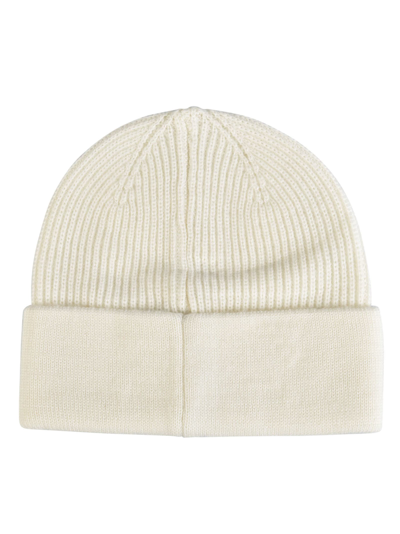 Shop Autry Sporty Wool Logo Embroidered Beanie In Bianco