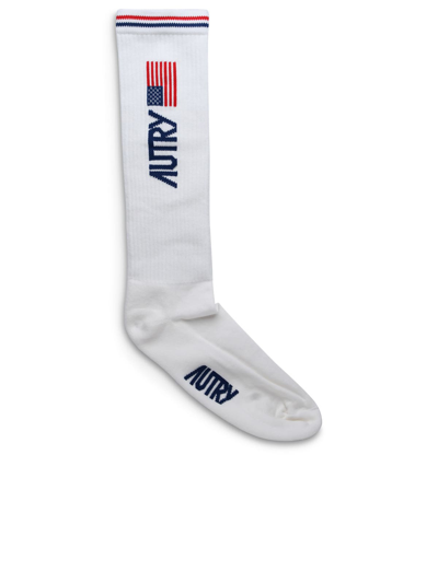 Shop Autry White Cotton Blend Socks