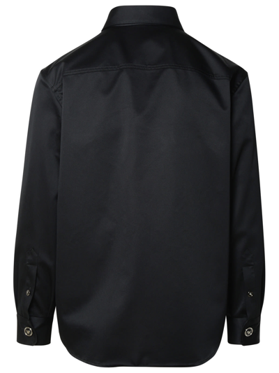 Shop Versace Black Cotton Shirt In Nero