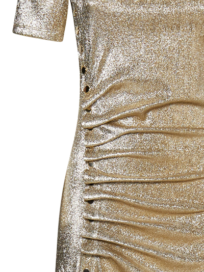 Shop Rabanne Mini Dress In Oro