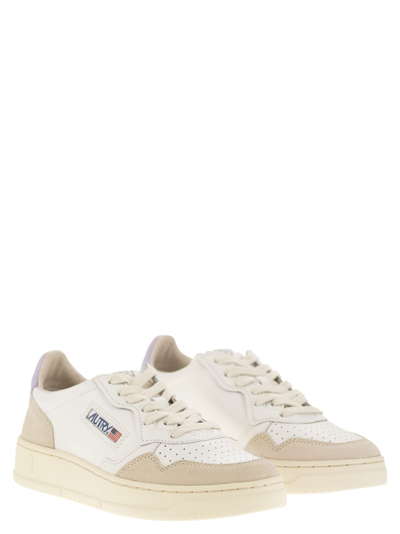 Shop Autry Medalist Low - Leather Sneakers In Bianco