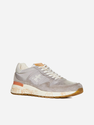 Shop Premiata Landeck Leather, Nylon And Suede Sneakers