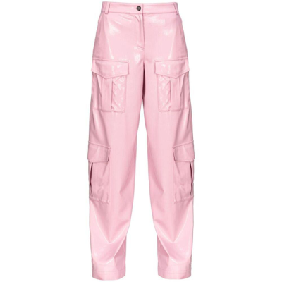 Shop Pinko Straight Leg Cargo Pants In Pink
