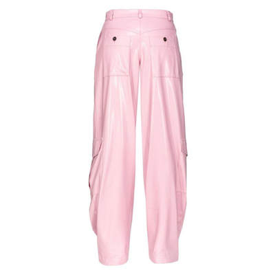 Shop Pinko Straight Leg Cargo Pants In Pink