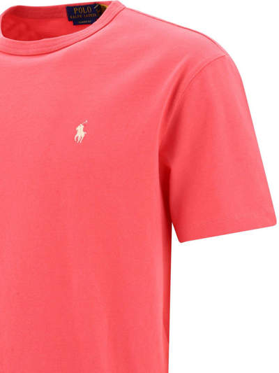 Shop Ralph Lauren Logo-embroidered Crewneck T-shirt