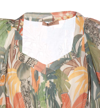 Shop Twinset Jungle Print Dress In Papaya