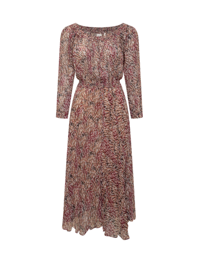 Shop Isabel Marant Viscose Dress In Raspberry