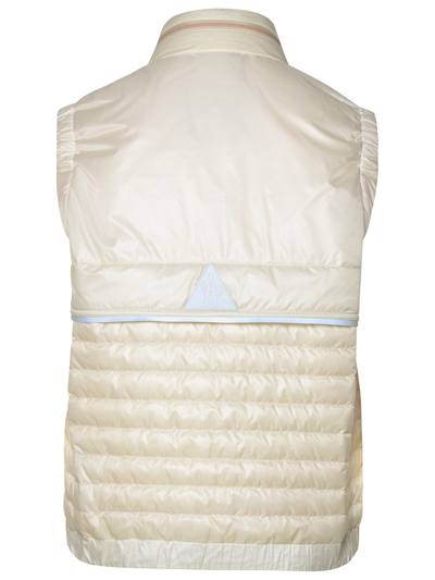 Shop Moncler Gumiane White Polyamide Vest