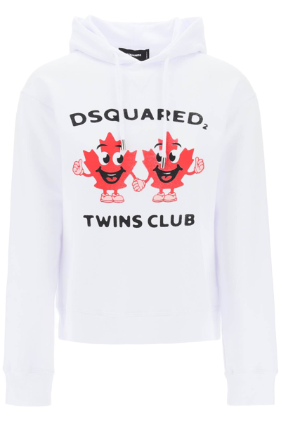 Shop Dsquared2 Twins Club Hooded Sweatshirt