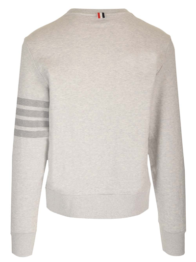 Shop Thom Browne Grey 4-bar Sweatshirt In Lt Grey