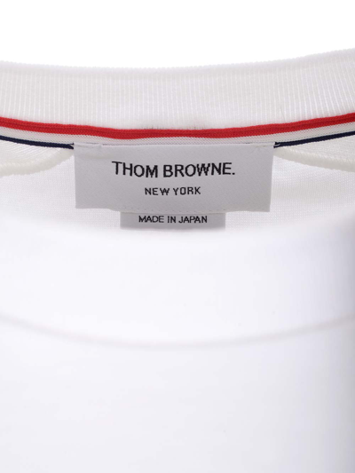 Shop Thom Browne Short Sleeve T-shirt In White