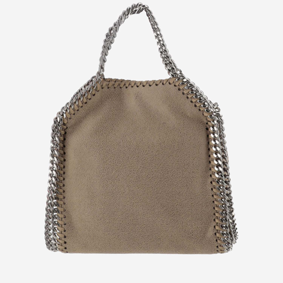 Shop Stella Mccartney Tiny Falabella Tote Bag In Toffee