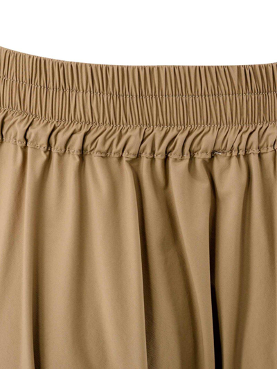 Shop Herno Elastic Waist Drawstring Midi Skirt In Marrone Ramato