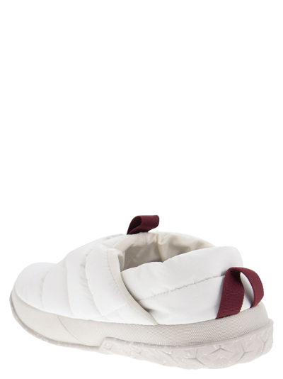 Shop The North Face Nuptse - Winter Slippers In White/black