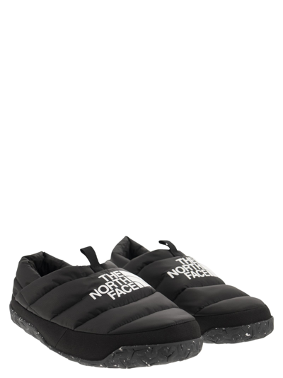 Shop The North Face Nuptse - Winter Slippers In Black/white