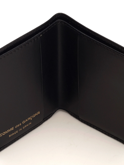 Shop Comme Des Garçons Printed Leather Wallet In Black