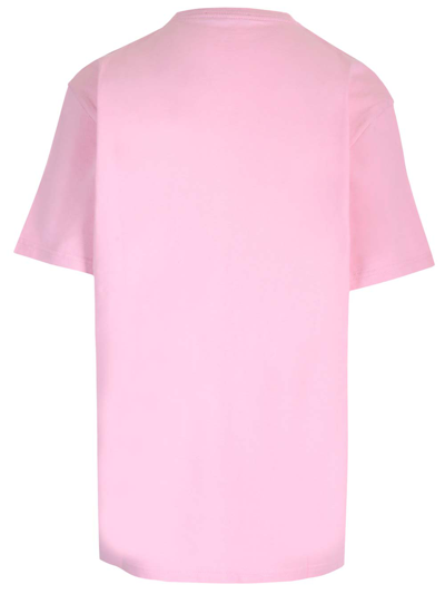 Shop Versace Embroidered Baroque T-shirt In Rose