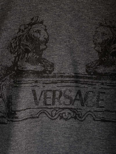 Shop Versace Cartouche T-shirt In Grey