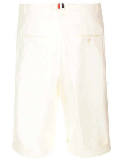 Shop Thom Browne Deconstructed Bermuda Shorts In White