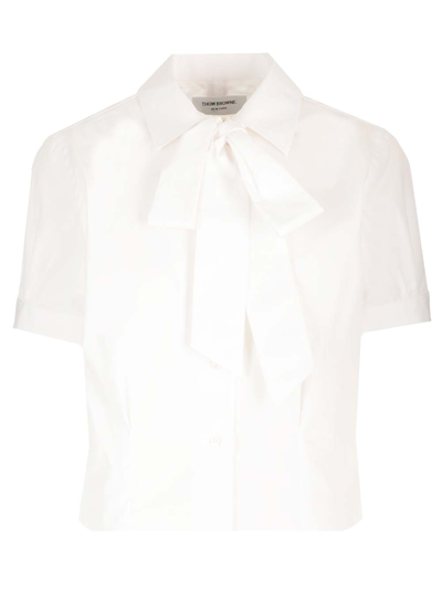 Shop Thom Browne Bow-tie Blouson In White