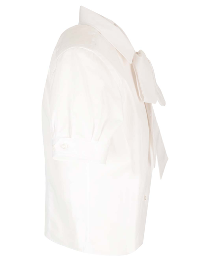 Shop Thom Browne Bow-tie Blouson In White