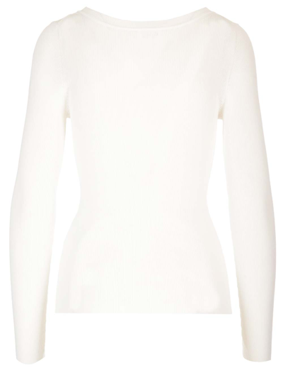 Shop P.a.r.o.s.h V-neck Fitted Top In White