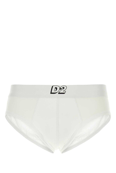 Shop Dsquared2 D2 Logo Printed Briefs In White
