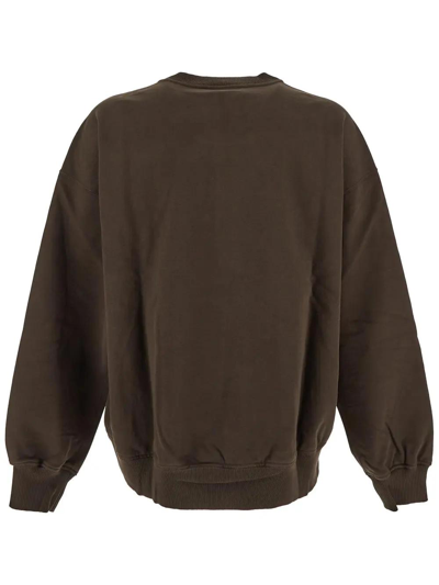 Shop Dolce & Gabbana Cotton Sweatshirt In Marrone