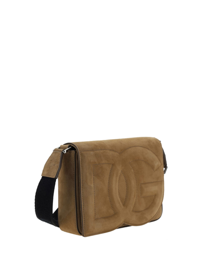 Shop Dolce & Gabbana Shoulder Bags In Nocciola
