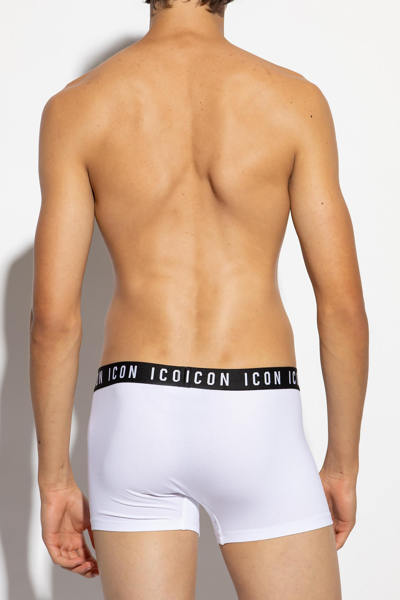 Shop Dsquared2 Cotton Boxers In Bianco