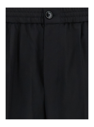 Shop Ami Alexandre Mattiussi Elasticated Waist Pant In 001 Black