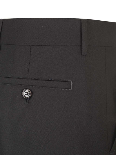 Shop Ami Alexandre Mattiussi Paris Low-rise Tapered Trousers In 001 Black