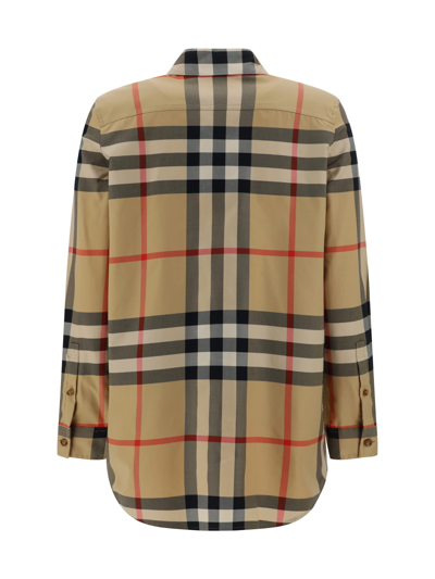 Shop Burberry Paola Shirt In Beige