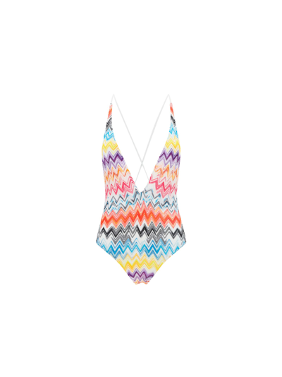 Shop Missoni Swimsuit In Multicolour