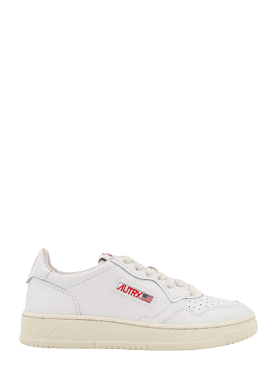 Shop Autry Sneakers In Bianco+rosso