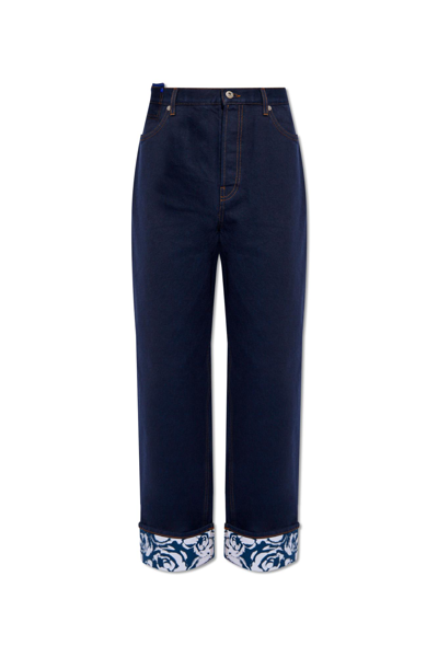 Shop Burberry Jeans With Logo In Indigo