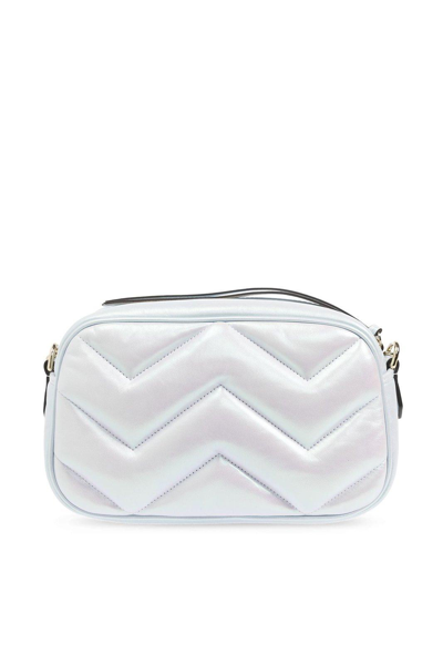 Shop Gucci Gg Marmont Small Shoulder Bag In Iride Snow