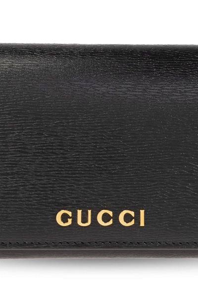 Shop Gucci Logo Plaque Continental Wallet In Nero