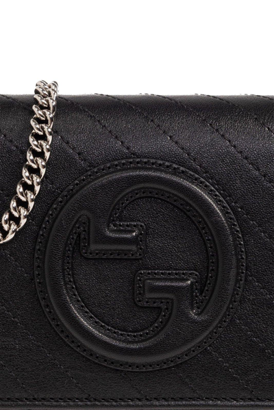 Shop Gucci Blondie Wallet On Chain In Nero