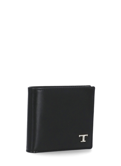 Shop Tod's T Timeless Wallet In Black