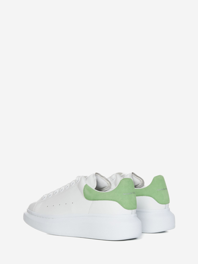 Shop Alexander Mcqueen Oversize Sneakers In Bianco E Verde