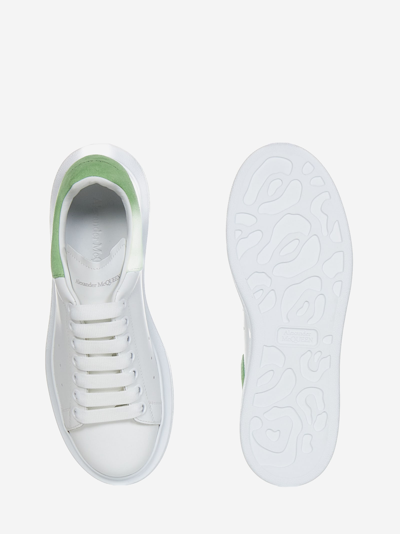 Shop Alexander Mcqueen Oversize Sneakers In Bianco E Verde