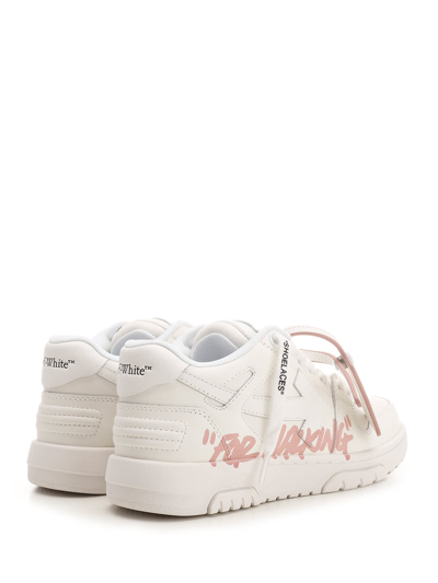 Shop Off-white Out Of Office For Walking Sneakers In Bianco E Rosa